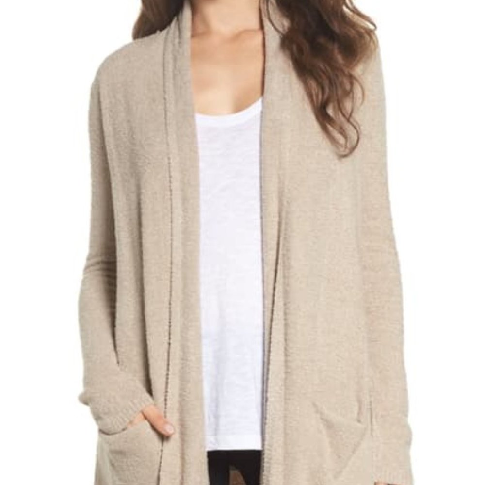 Womens Barefoot Dreams Essential Cardigan XL in Sand Color